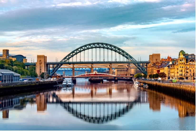 Tyne Bridge over the River Tyne between Newcastle and Gateshead